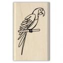 Image of Parrot Wood Mounted Rubber Stamp 96812