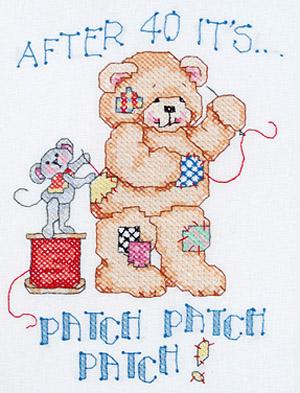 Image of Patch, Patch, Patch Stamped Cross Stitch Kit