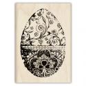 Image of Patterned Egg Wood Mounted Rubber Stamp 96454