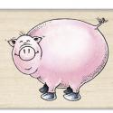 Image of Pig Time Wood Mounted Rubber Stamp