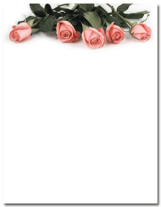 Image of Pink Rose Petals Letterhead