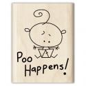Image of Poo Happens Wood Mounted Rubber Stamp 97880