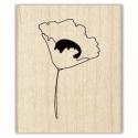 Image of Poppy Top Wood Mounted Rubber Stamp 97406