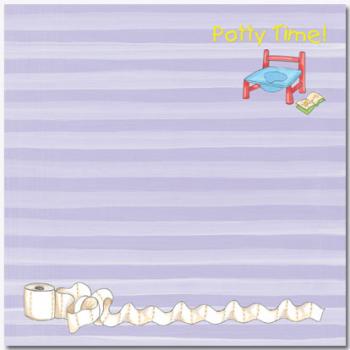 Image of Potty Time Scrapbook Paper
