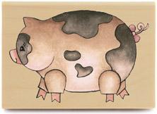 Image of Precious Piggy GR1080 Wood Mounted Rubber Stamp
