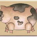 Image of Precious Piggy GR1080 Wood Mounted Rubber Stamp