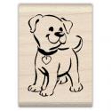 Image of Puppy Wood Mounted Rubber Stamp 98030