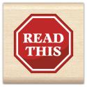 Image of Read This Wood Mounted Rubber Stamp 97189