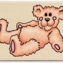 Image of Reclining Bear GR1003 Wood Mounted Rubber Stamp
