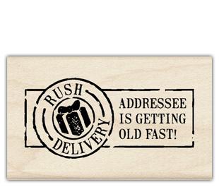 Image of Rush Delivery Wood Mounted Rubber Stamp