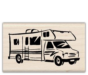 Image of RV Wood Mounted Rubber Stamp 98032