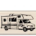 Image of RV Wood Mounted Rubber Stamp 98032