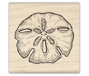 Image of Sand Dollar Wood Mounted Rubber Stamp
