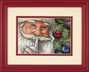 Image of Santa's Secret Gold Collection Cross Stitch Kit