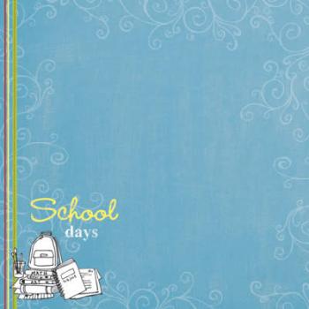 Image of School Days Boy Scrapbook Paper