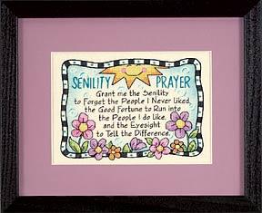 Image of Senility Prayer Stamped Cross Stitch Kit