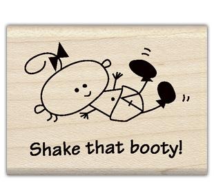 Image of Shake that Booty Wood Mounted Rubber Stamp 97881