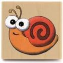 Image of Slippery Snail Wood Mounted Rubber Stamp