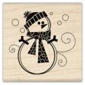 Image of Snowman Wood Mounted Rubber Stamp