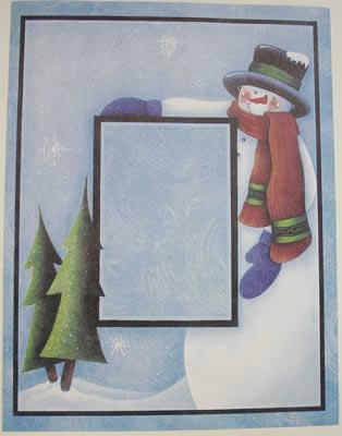 Image of Snowman Frame Paper