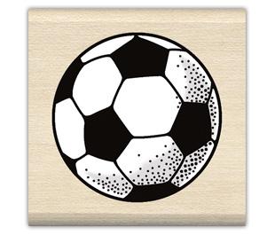Image of Soccer Ball Wood Mounted Rubber Stamp 96511