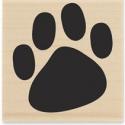 Image of Solid Paw Print C1088 Wood Mounted Rubber Stamp
