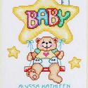 Image of Star Baby Birth Announcement Stamped Cross Stitch Kit
