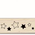 Image of Star Border Wood Mounted Rubber Stamp 98022