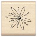 Image of Star Flower Wood Mounted Rubber Stamp 97953
