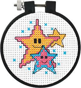 Image of Star Pair Counted Cross Stitch Kit