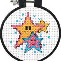 Image of Star Pair Counted Cross Stitch Kit