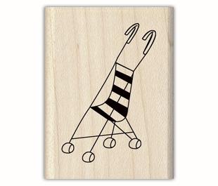 Image of Strollling in Style Wood Mounted Rubber Stamp 97440