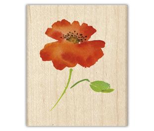 Image of Summer Poppy Wood Mounted Rubber Stamp 97798