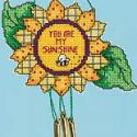 Image of Sunflower Wind Chimes Cross Stitch Kit 72522