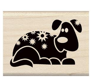 Image of Superstar Dog Wood Mounted Rubber Stamp 97986
