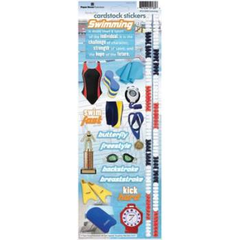 Image of Swimming Cardstock Sticker Sheet