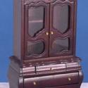 Image of Dollhouse Miniature Mahogany Victorian Cabinet