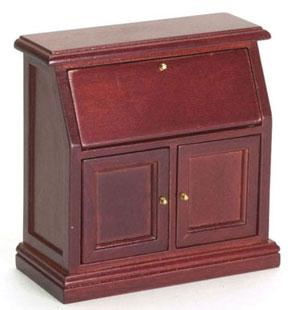 Image of Dollhouse Miniature Mahogany Desk