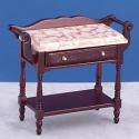 Image of Dollhouse Miniature Mahogany Side Table w/Marble Top