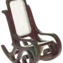 Image of Dollhouse Miniature Mahogany Rocking Chair