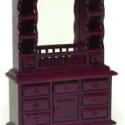 Image of Dollhouse Miniature Mahogany Mirrored Dresser