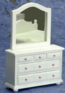 Image of Dollhouse Minaiture Dresser with Mirror