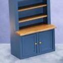 Image of Dollhouse Miniature Blue/Oak Hutch