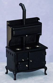 Image of Dollhouse Miniature Black Wood Stove