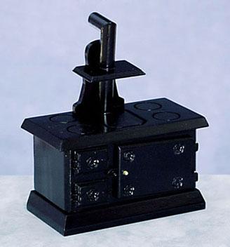 Image of Dollhouse Miniature Black Stove