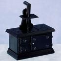 Image of Dollhouse Miniature Black Stove