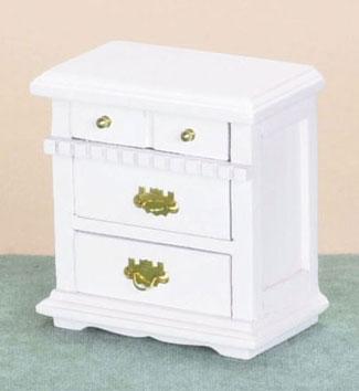 Image of Dollhouse Miniature White Nightstand