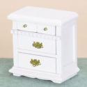 Image of Dollhouse Miniature White Nightstand