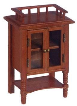 Image of Dollhouse Miniature Pecan Cabinet