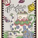 Image of Tea Time Wood Mounted Rubber Stamp